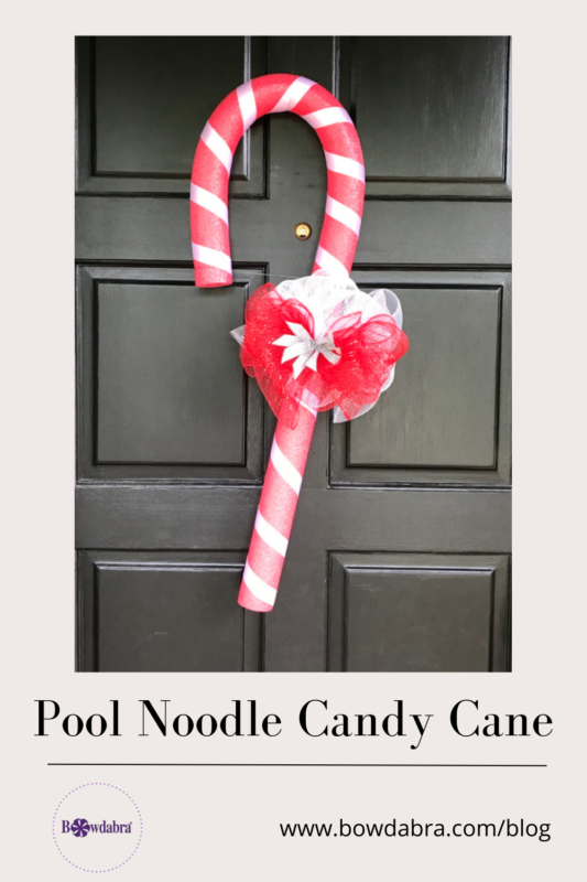 How To Make An Easy Pool Noodle Candy Cane Christmas Door Decoration ...