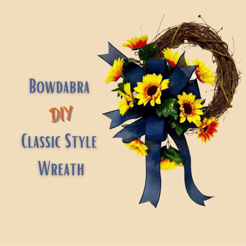 DIY Sunflower Bow Wreath