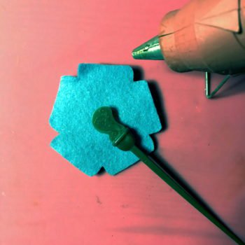 Hot Glue Stem in Place