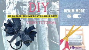 denim ponytail holder