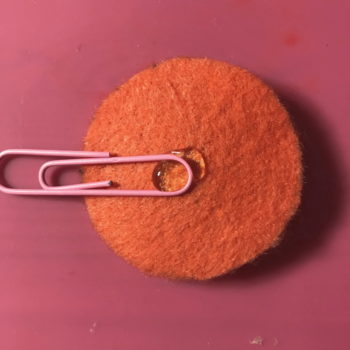 Hot Glue Paper Clip in Place on Reverse Side