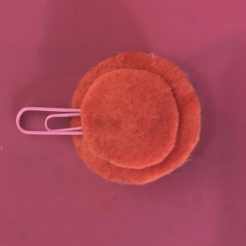 Hot Glue Backing Circle in Place