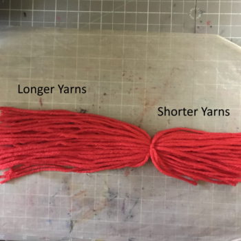 Lay Yarn Flat on Table