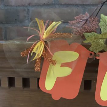 Close Up of Bow on Fall Banner