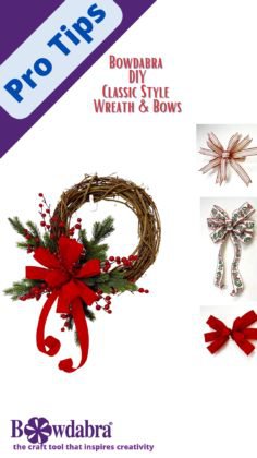 DIY Christmas Wreath and Bows 