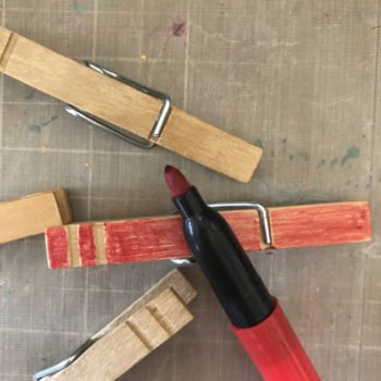 Color Clothespins with Marker