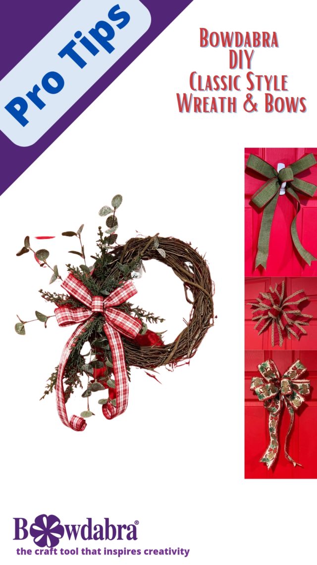 Easy 5 DIY Christmas Bows And Wreaths – Bowdabra Tutorial : Bowdabra