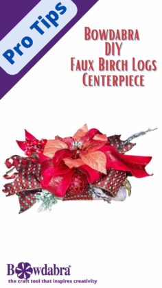 birch logs centerpiece