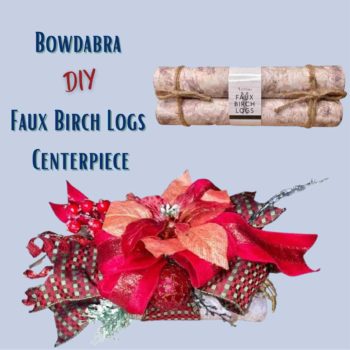 birch logs centerpiece