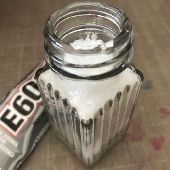 Add Bead of Glue around Salt Shaker Rim
