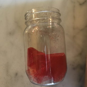 Put 6 in Tulle in Bottom of Jar