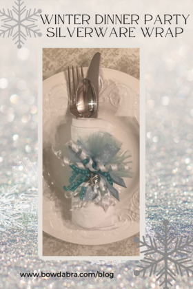 Winter Dinner Party Silverware Wrap