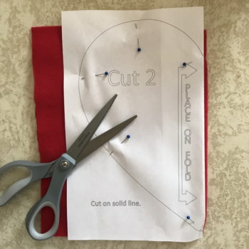 Use Pattern to Cut Two Hearts