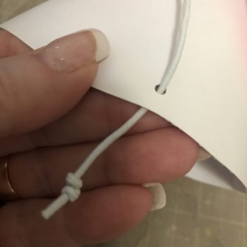 Add Elastic Tie to Hat