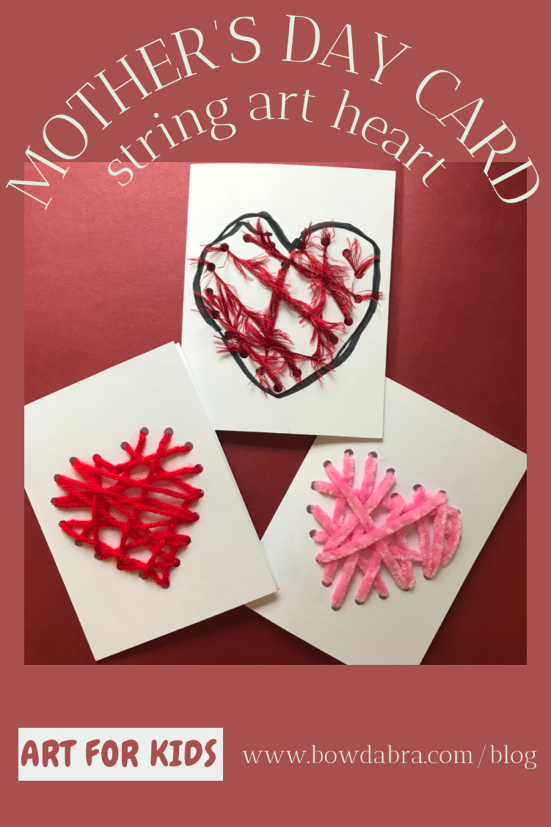 Diy String Art Heart Mothers Day Card Tutorial