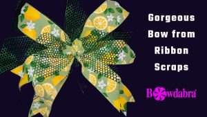 How to upcycle scrap ribbon into a beautiful wreath bow with Bowdabra
