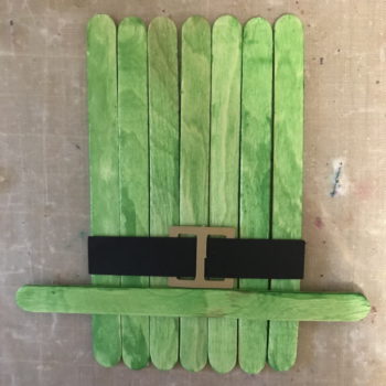 Glue Hat Band and Buckle in Place on the Leprechaun Hat Magnet