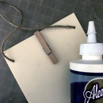 Glue Clothespin at Top Center