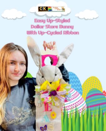 Easter bunny door hanger