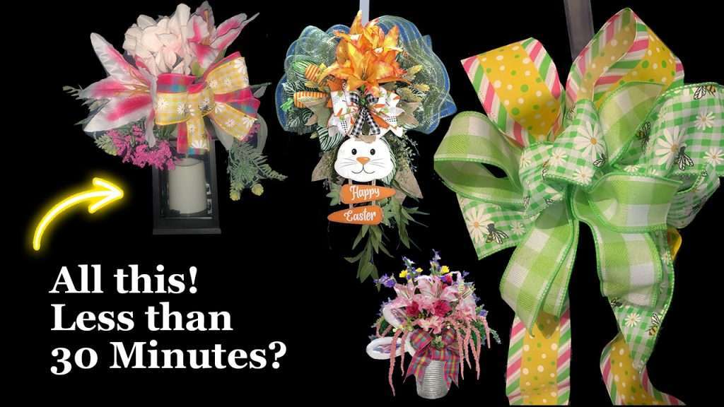 DIY Easter Swag Bows