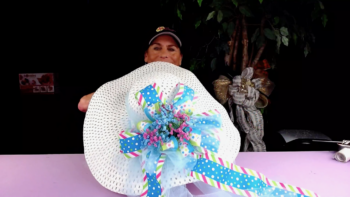 up-cycled spring hat