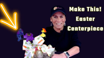 dollar store Easter floral arrangement