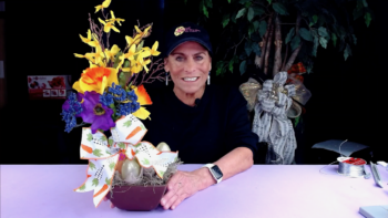 dollar store Easter arrangement