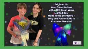 How to easily make a special lighted gift bow out of plastic food wrap
