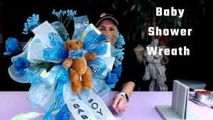 How to quickly make an adorable baby boy door bow with Bowdabra