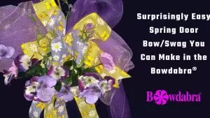 How to quickly make a surprisingly easy door swag or bow in no time