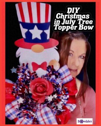 patriotic tree topper bow