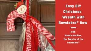 How to make Bowdabra’s best inexpensive holiday candy cane wreath