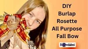 Video DIY How to make this super quick and easy autumn burlap rosette bow