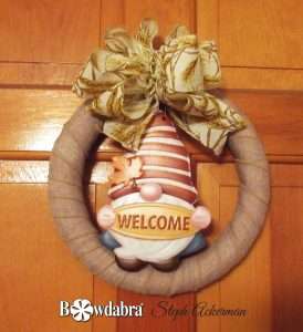 How to easily make an adorable gnome wreath with a beautiful Bowdabra bow
