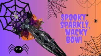 Halloween wreath bow