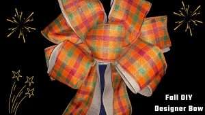 How to easily make the best professional two layer designer fall bow in no time