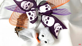 min halloween ghost wreath