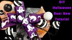 How to make a super quick and easy Halloween door bow with Bowdabra