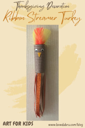 Ribbon Streamer Thanksgiving Turkey Decoration