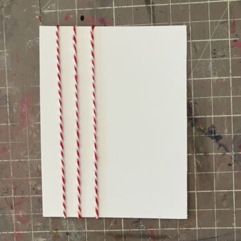 Twine on Front of Mounting Card