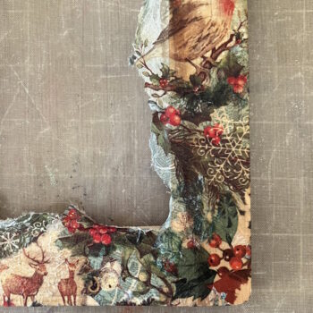 Continue to Cover Frame with Napkin Motifs