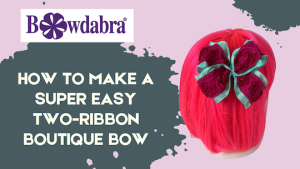 How to make a super simple two-ribbon boutique bow