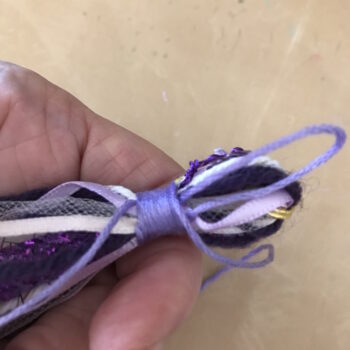 Tightly Wind Thread around Ribbon Bundle