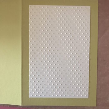 Glue Mounting Piece on Gnome Greeting Card Front