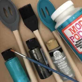 Supplies for Mother's Day Gift of Decorated Kitchen Set