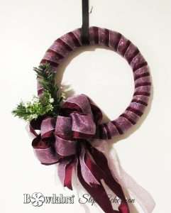How to Make a super Easy Two Ribbon Purple Wreath