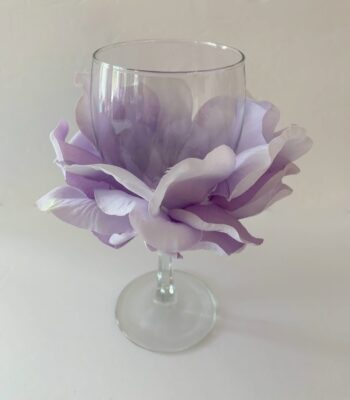 Decorated wine glasses