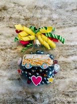 recycled bead ornament