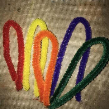 Fold Pipe Cleaner Halves into Long Loops