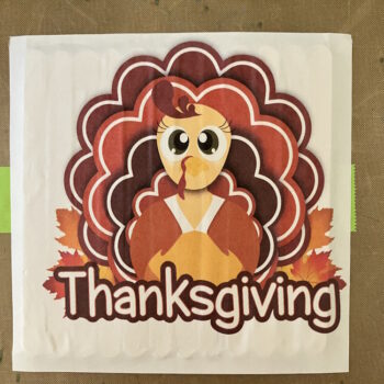 Cover Glued Sticks with Thanksgiving Picture